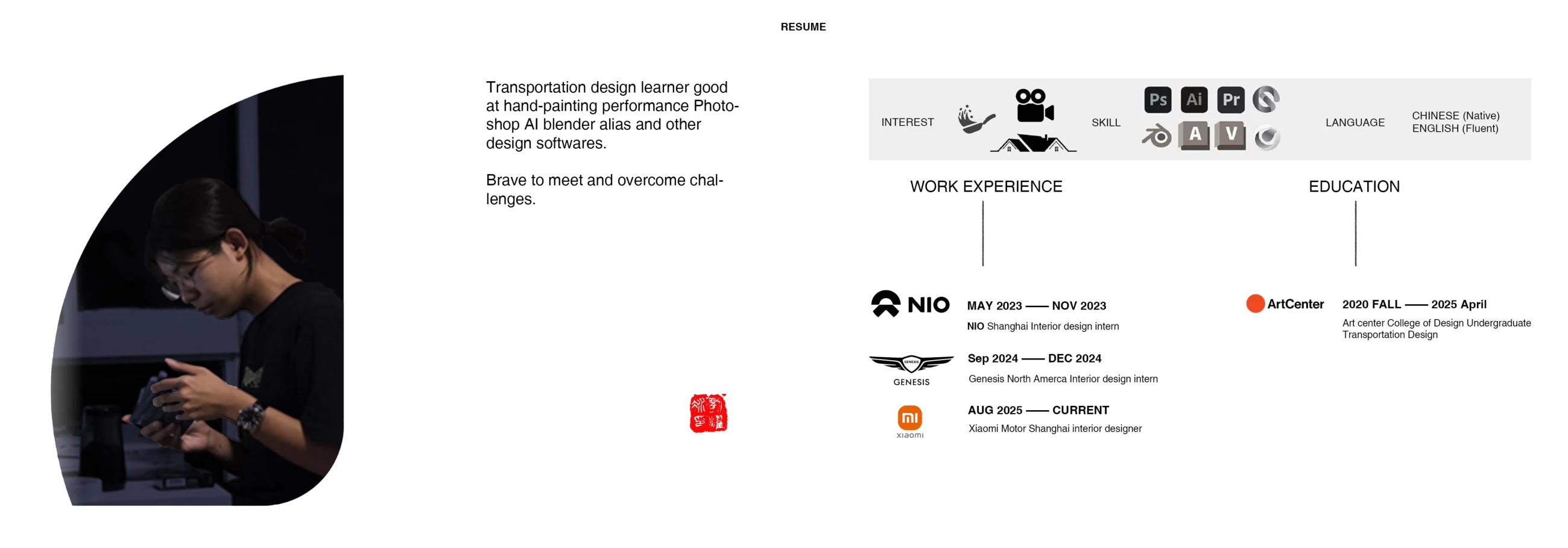 Portfolio plate 02 — Yaobing Liu, Industrial Design